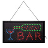 Martini Bottle Pour Framed Bar LED Hanging Wall Sign - 19" x 10"